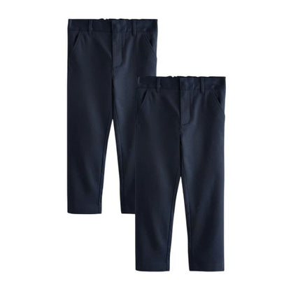Front - Clarks Boys Regular School Trousers (Pack of 2)