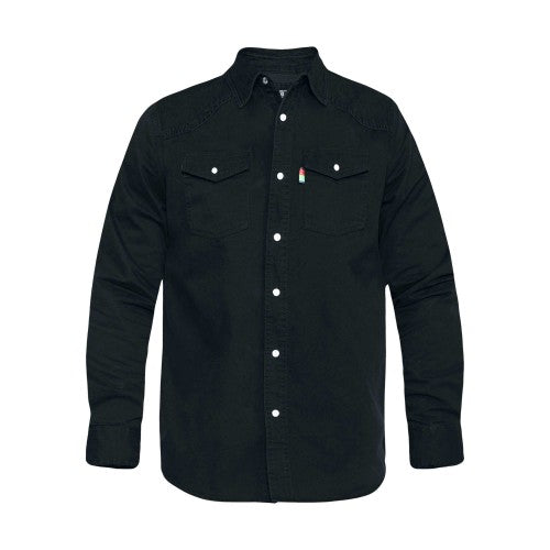 Front - Duke Mens D555 Western Denim Shirt