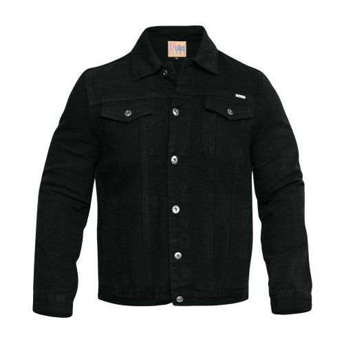 Front - Duke Mens D555 London Trucker Denim Jacket