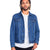 Front - Duke Mens D555 London Trucker Denim Jacket