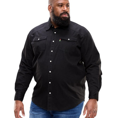 Front - Duke Mens D555 Western Denim Kingsize Shirt