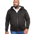 Front - D555 Mens Rockford Kingsize Cantor Zip Through Hooded Sweatshirt