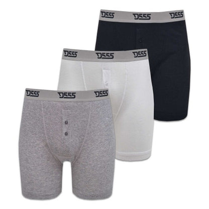 Front - Duke Mens D555 London Driver Cotton Boxer Shorts (Pack Of 3)