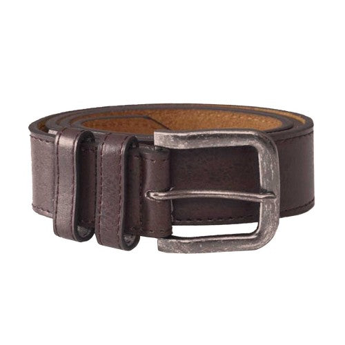 Front - Duke Mens D555 Archie Antique Look Bonded Leather Buckle Waist Belt