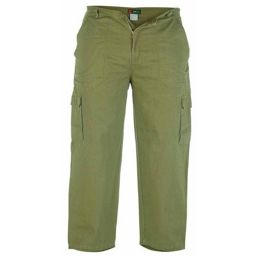 Front - Duke London Mens Kingsize Cotton Cargo Style Trousers