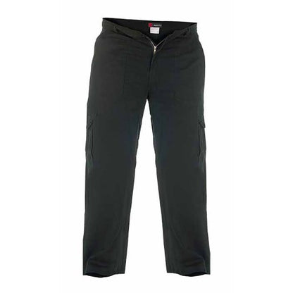 Front - Duke London Mens Tall Fit Cotton Cargo Trousers