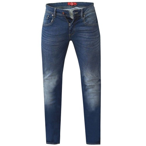Front - Duke Mens Ambrose King Size Tapered Fit Stretch Jeans