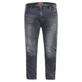 Front - D555 Mens Benson King Size Tapered Fit Stretch Jeans