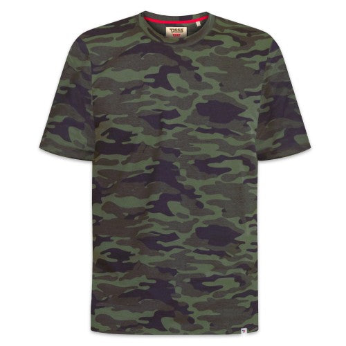 Front - Duke Mens D555 Gaston Camouflage Kingsize T-Shirt