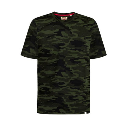 Front - Duke Mens D555 Gaston Camouflage Kingsize T-Shirt