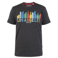 Front - D555 Mens Hemford Skyline Marl Kingsize T-Shirt