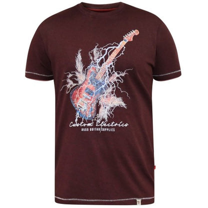 Front - Duke Mens D555 Redbourn Lightning Guitar Kingsize T-Shirt