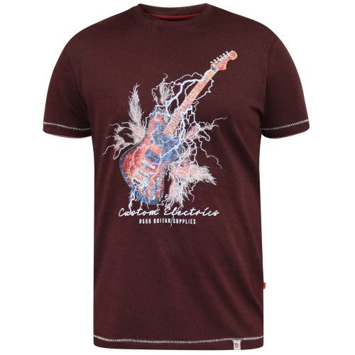 Front - Duke Mens D555 Redbourn Lightning Guitar Kingsize T-Shirt