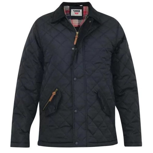 Front - Duke Mens D555 Matias Corduroy Collar Padded Jacket
