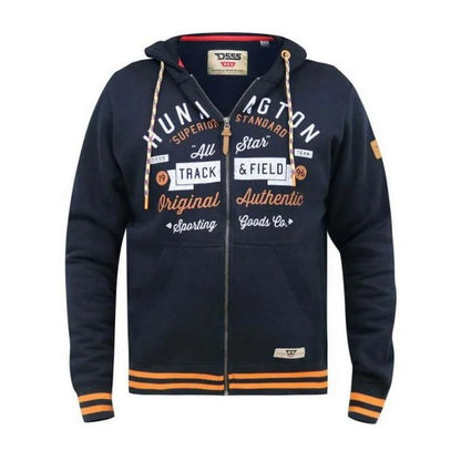 Front - Duke Mens D555 Flanders Printed Full Zip Hoodie
