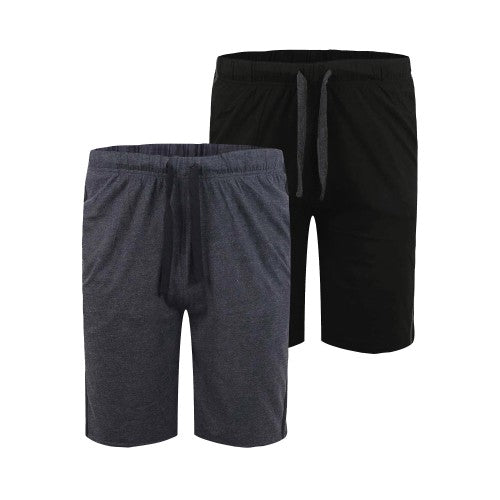 Front - Duke Mens D555 Rayan Jersey Side Stripe Kingsize Shorts (Pack of 2)