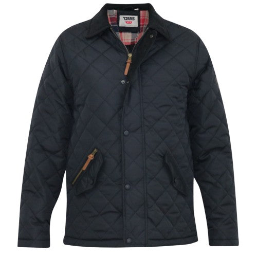 Front - Duke Mens Matias D555 Quilted Corduroy Kingsize Jacket