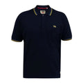 Front - Duke Mens D555 Hamford 1 Tipped Pique Ribbed Collar Kingsize Polo Shirt