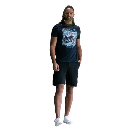 Front - Duke Mens D555 Knowle Detroit Bike T-Shirt