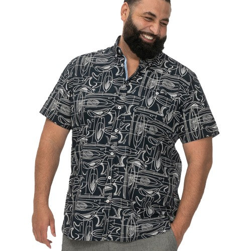 Front - Duke Mens D555 Worthing Surfboard Kingsize Short-Sleeved Shirt