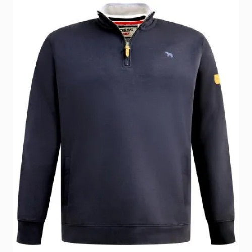 Front - Duke Mens D555 Russel Embroidered Logo Fleece Kingsize Sweatshirt