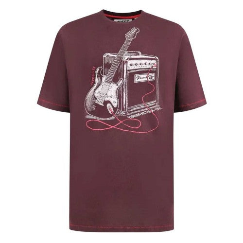 Front - Duke Mens D555 Barnsley Guitar Kingsize T-Shirt