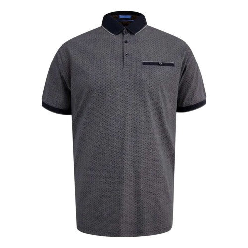 Front - Duke Mens D555 Scarborough All-Over Print Kingsize Polo Shirt