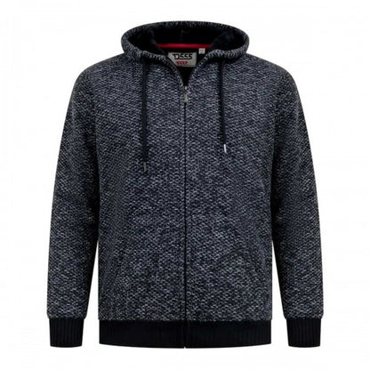 Front - Duke Mens D555 Fareham Sherpa Lined Kingsize Full Zip Hoodie