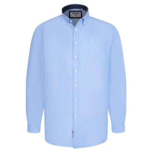 Front - Duke Mens D555 Richard Oxford Tall Long-Sleeved Shirt