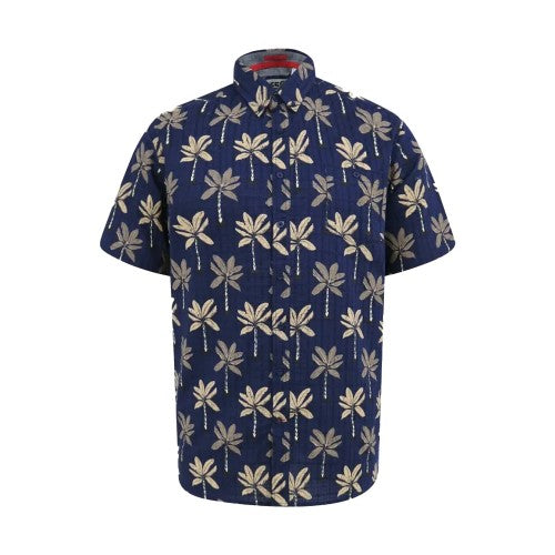 Front - Duke Mens Davey D555 All-Over Print Jacquard Kingsize Shirt