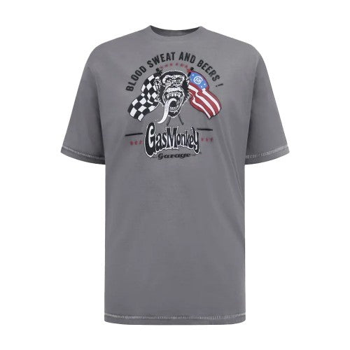 Front - Duke Mens Jasper D555 Gas Monkey Kingsize T-Shirt