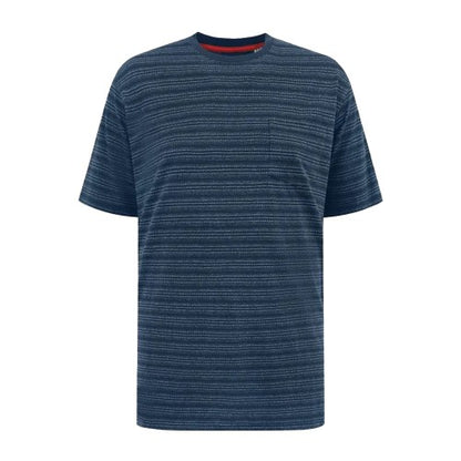 Front - Duke Mens Dingle 1 D555 Striped Jacquard Kingsize T-Shirt