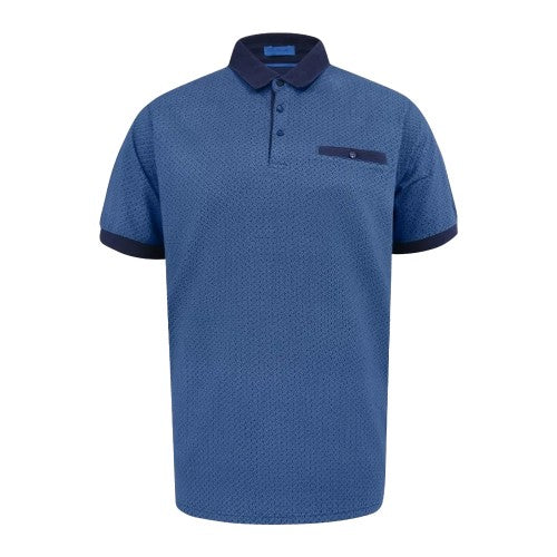Front - Duke Mens Murray D555 All-Over Print Jacquard Polo Shirt