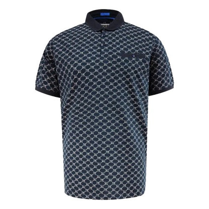 Front - Duke Mens Saunders D555 All-Over Print Polo Shirt