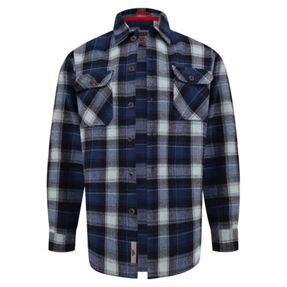 Front - Duke Mens Newman D555 Checked Kingsize Shacket