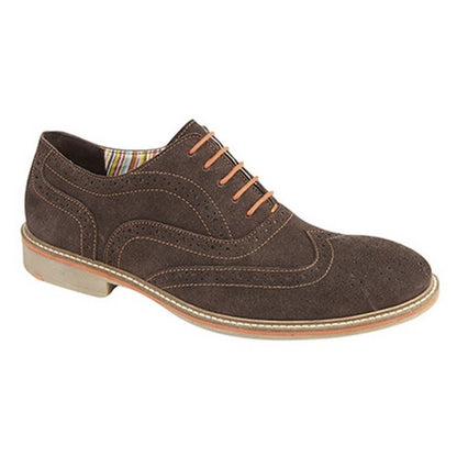 Front - Roamers Mens 5 Eye Oxford Brogue Shoes