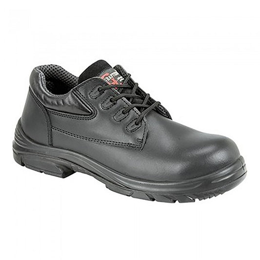 Front - Grafter Mens Wide Fitting Lace Up Safety Shoes