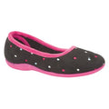 Front - Sleepers Womens/Ladies Isla Dotted Ballerina Memory Foam Slippers