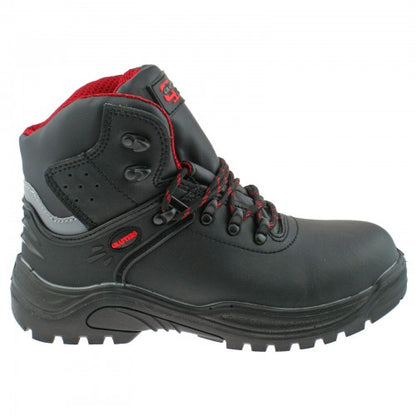 Front - Grafters Mens Transporter Padded Ankle Mid Safety Boots