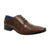 Front - Roamers Mens 4 Eyelet Punched Cap Leather Oxford Shoes
