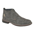 Grey - Front - Goor Mens 3 Eye Synthetic Nubuck Desert Boots