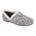 Front - Sleepers Womens/Ladies Karen Knitted Patterned V Sided Slippers