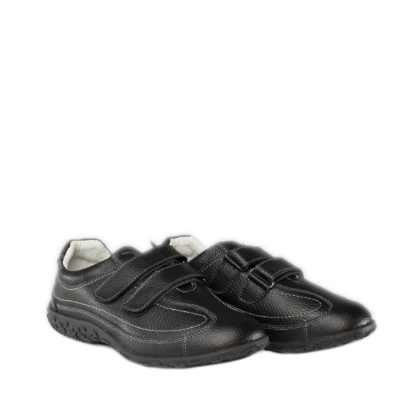 Black - Pack Shot - Boulevard Womens-Ladies Extra Wide Fitting Touch Fastening Shoes