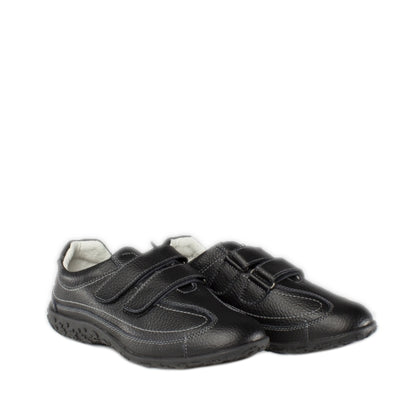 Black - Pack Shot - Boulevard Womens-Ladies Extra Wide Fitting Touch Fastening Shoes
