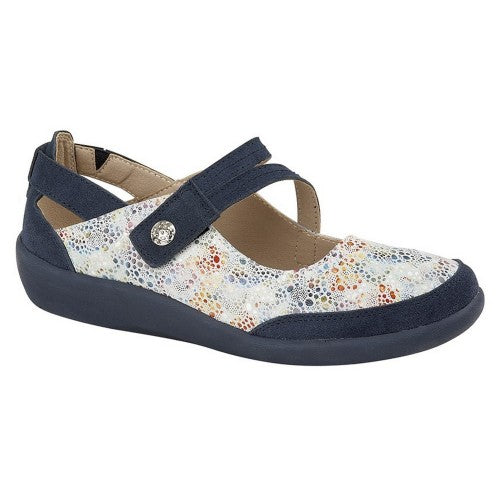 Front - Boulevard Womens/Ladies E Fit Leather/Suede Shoes