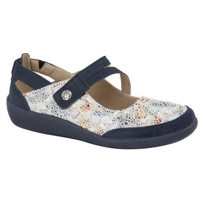 Front - Boulevard Womens/Ladies E Fit Leather/Suede Shoes