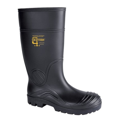 Front - Grafters Womens PVC Safety Waterproof Boot