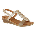 Front - Cipriata Womens/Ladies Flower Halterback Wedge Sandals