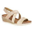 Front - Cipriata Womens/Ladies Bina Crossover Wedge Sandal