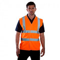 Front - Grafters Unisex Hi-Visibility Safety Waistcoat